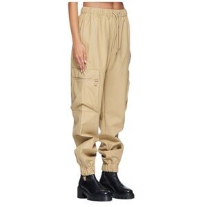 NWT Rains x Anthropologie Women’s Tan Cargo Rain Pants Joggers Waterproof